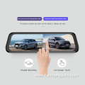 4K Touch screen rearview mirror dual lens